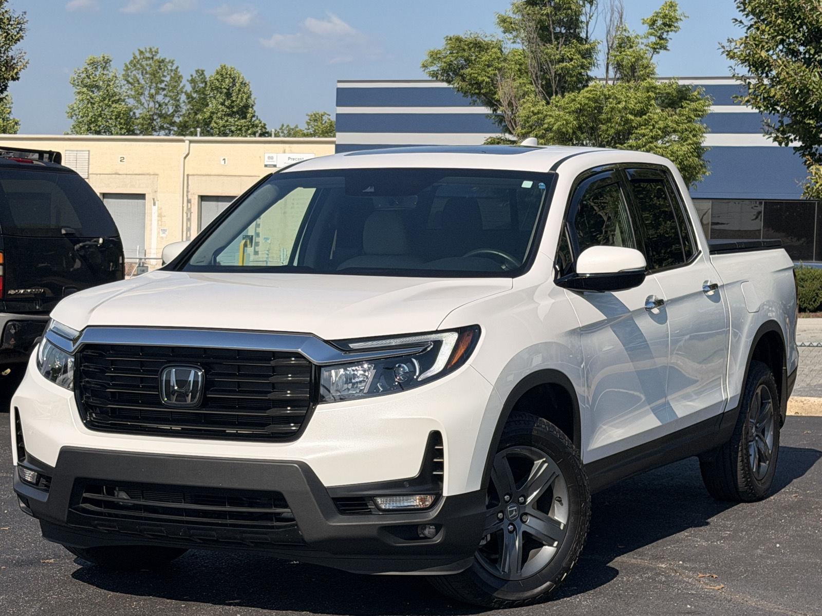 Platinum White Pearl 2023 Honda Ridgeline RTL-E AWD Pickup Truck All-Wheel Drive Automatic