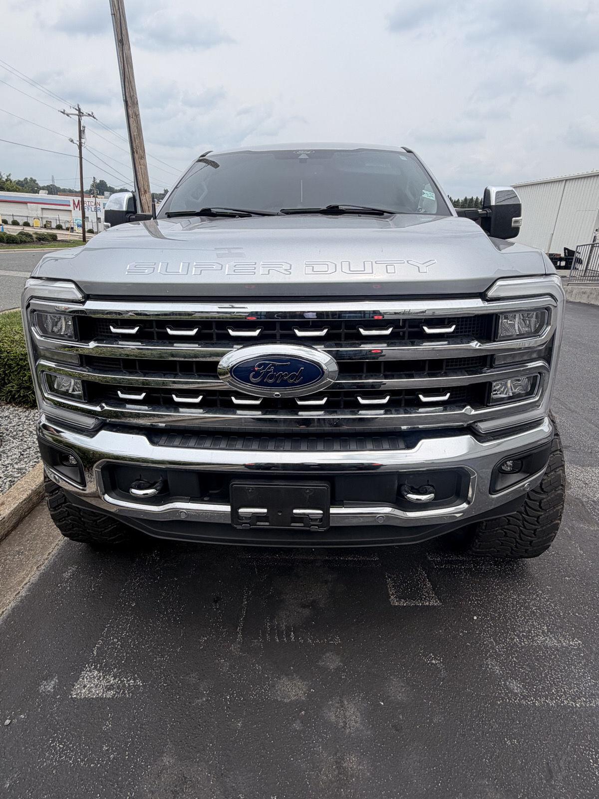 Iconic Silver Metallic 2024 Ford F-250 Super Duty Pickup Truck Four-Wheel Drive Automatic