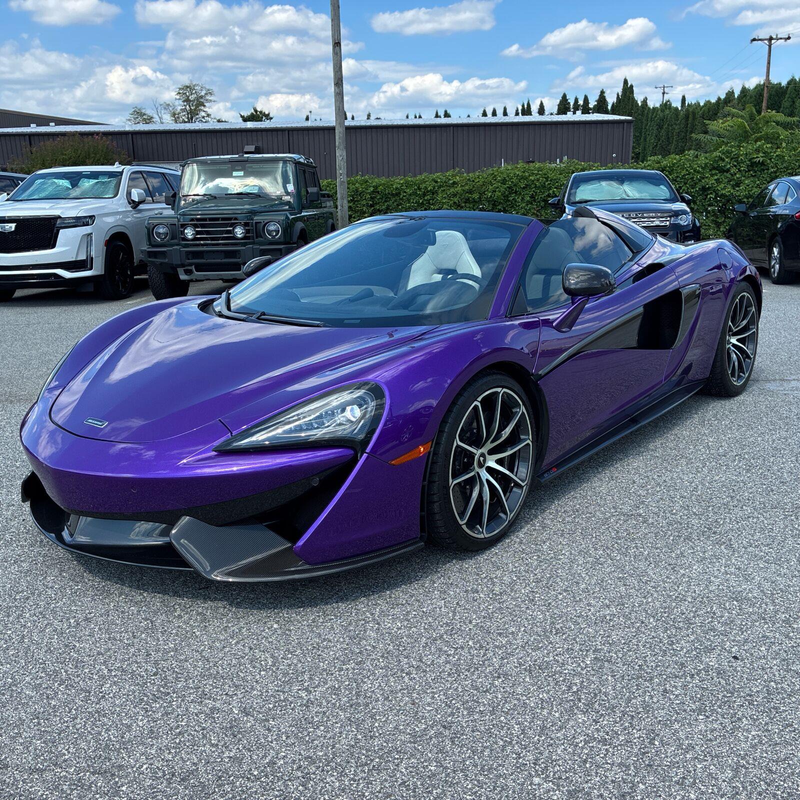 Blue 2019 McLaren 570S Convertible Rear-Wheel Drive