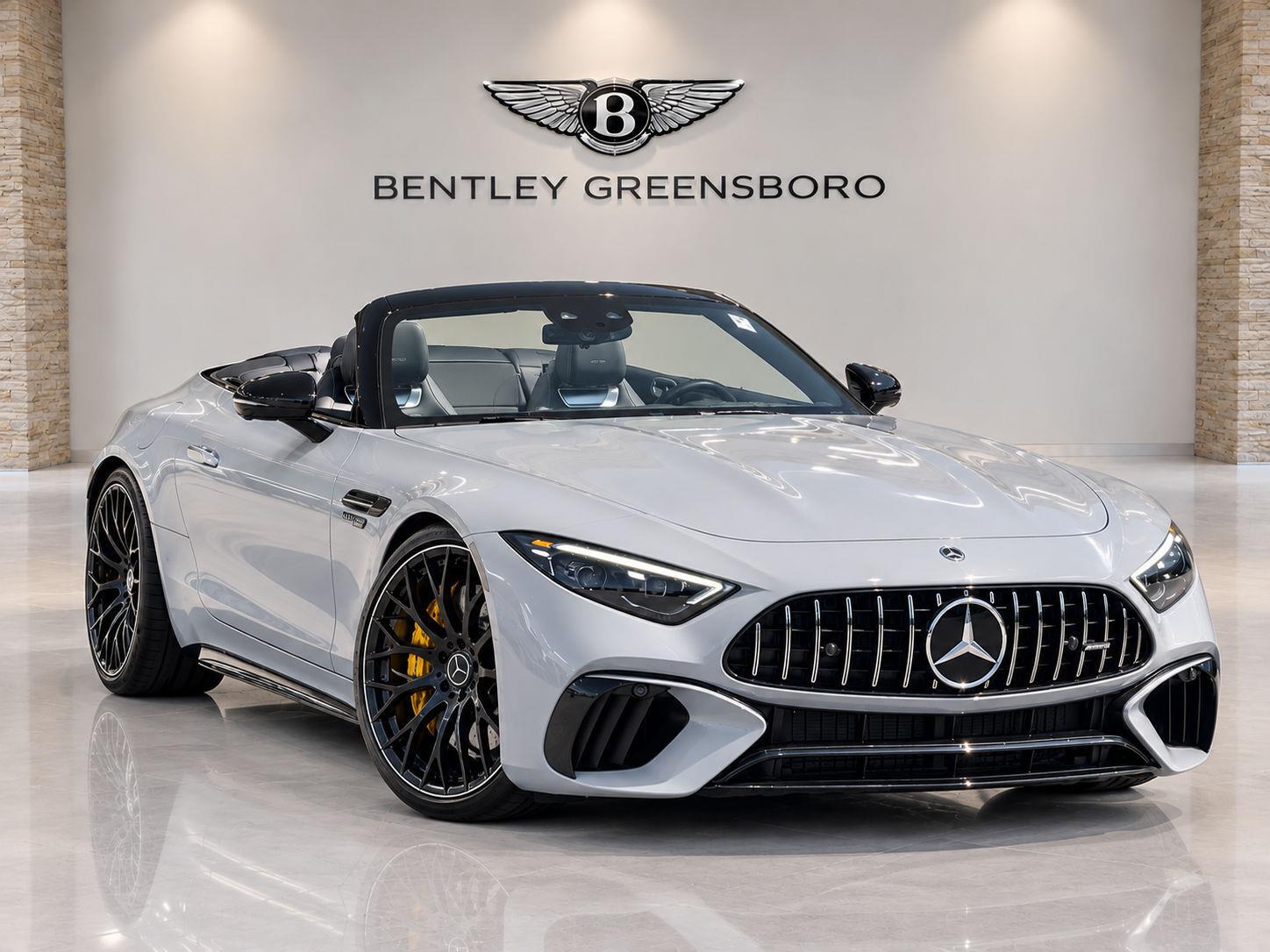 Gray (MANUFAKTUR Alpine Grey) 2022 Mercedes-Benz SL-Class Convertible All-Wheel Drive Automatic