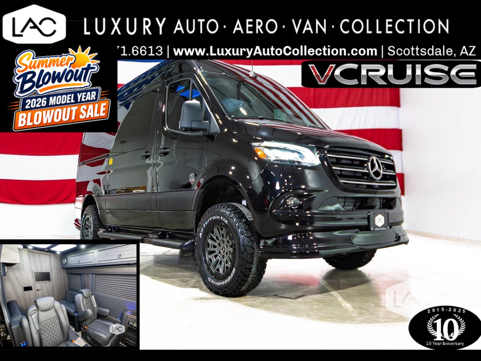 Black 2025 Mercedes-Benz Sprinter Cargo Van All-Wheel Drive Automatic
