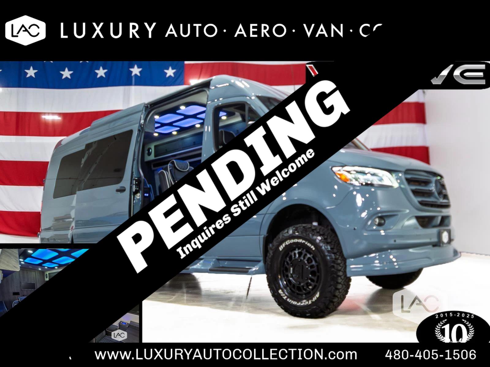 Blue Grey 2025 Mercedes-Benz Sprinter Cargo 3500XD 170 High Roof Extended AWD Van All-Wheel Drive Automatic