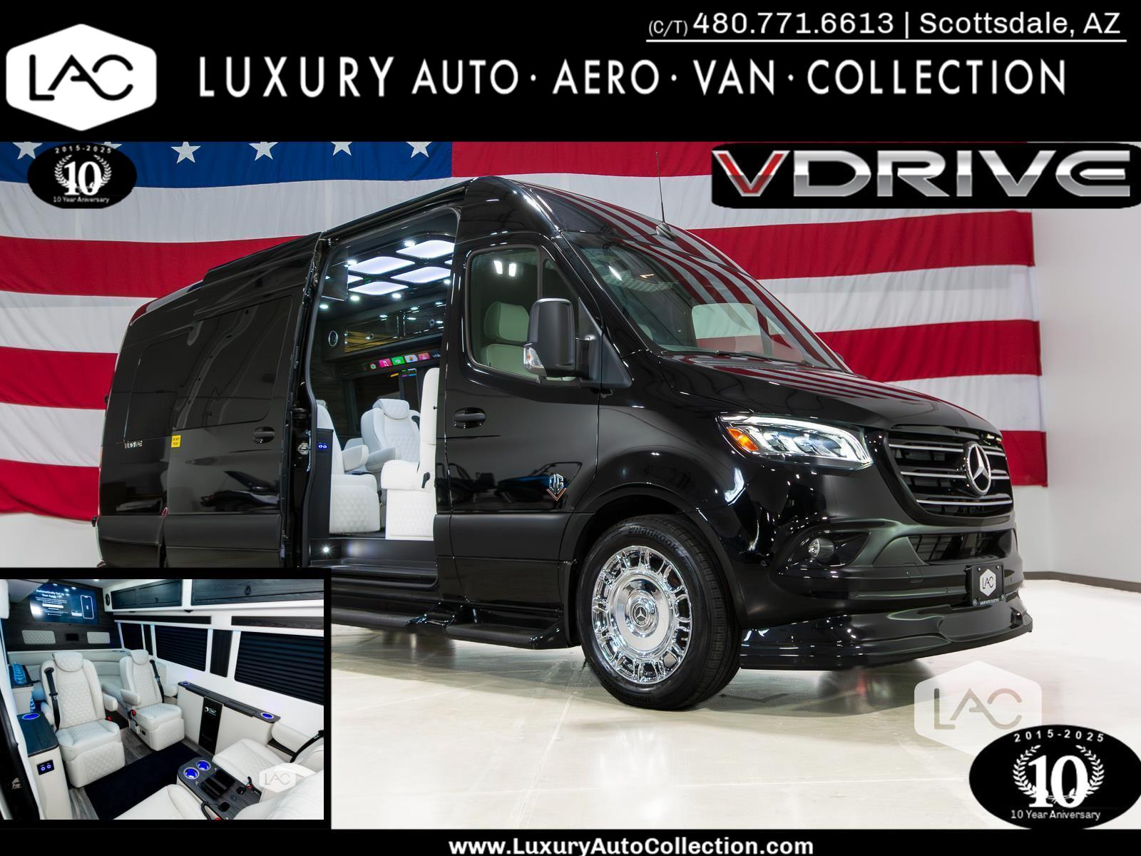 Black 2024 Mercedes-Benz Sprinter Cargo 3500XD 170 High Roof Extended RWD Van Rear-Wheel Drive Automatic