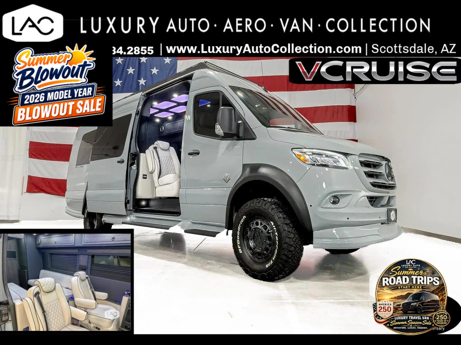 Silver Grey 2026 Mercedes-Benz Sprinter Cargo Van All-Wheel Drive Automatic