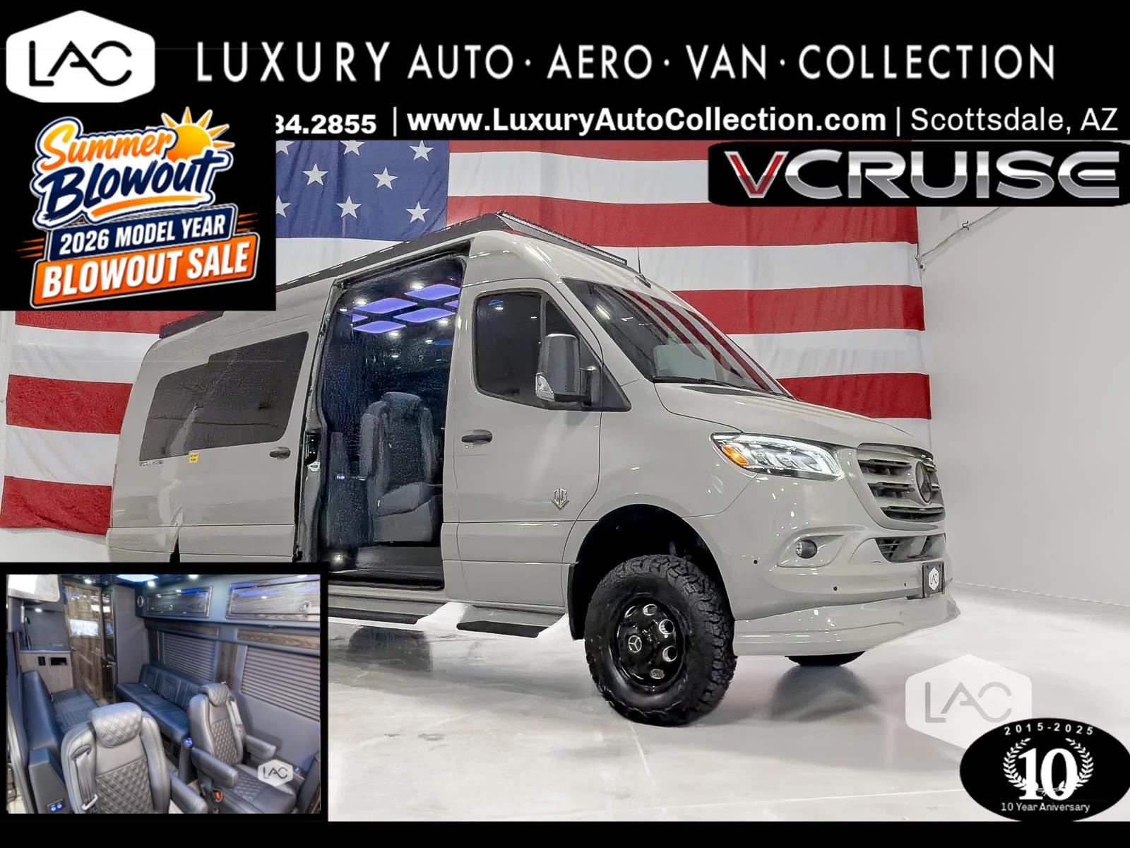 Stone Gray 2025 Mercedes-Benz Sprinter Cargo Van All-Wheel Drive Automatic