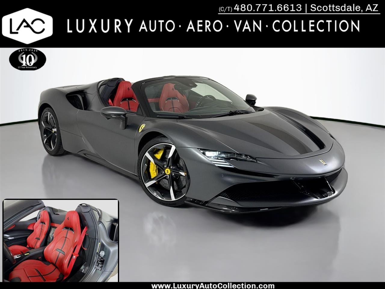 Grigio Silverstone Matte 2022 Ferrari SF90 Spider AWD Convertible All-Wheel Drive Automatic