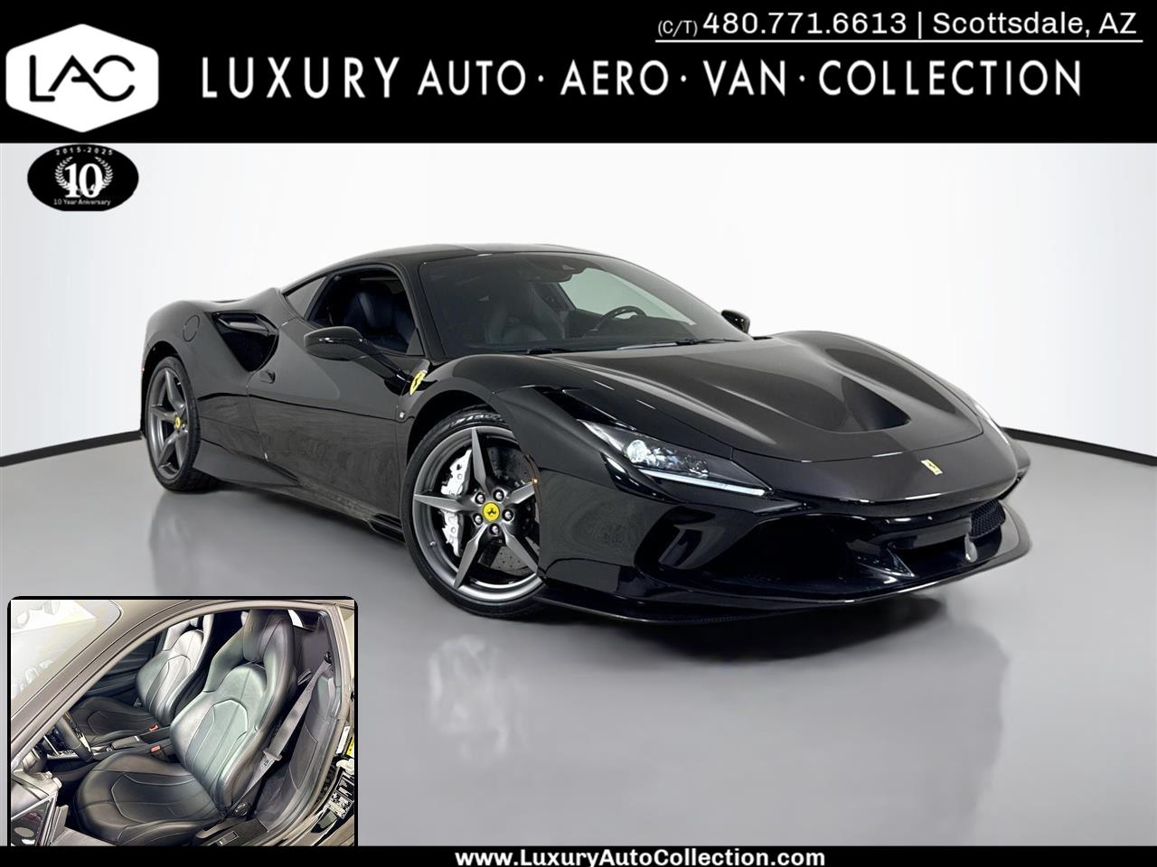 Nero 2020 Ferrari F8 Tributo RWD Coupe Rear-Wheel Drive Automatic