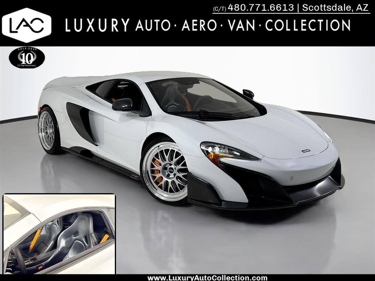 Silica White 2016 McLaren 675LT Coupe Coupe Rear-Wheel Drive Automatic