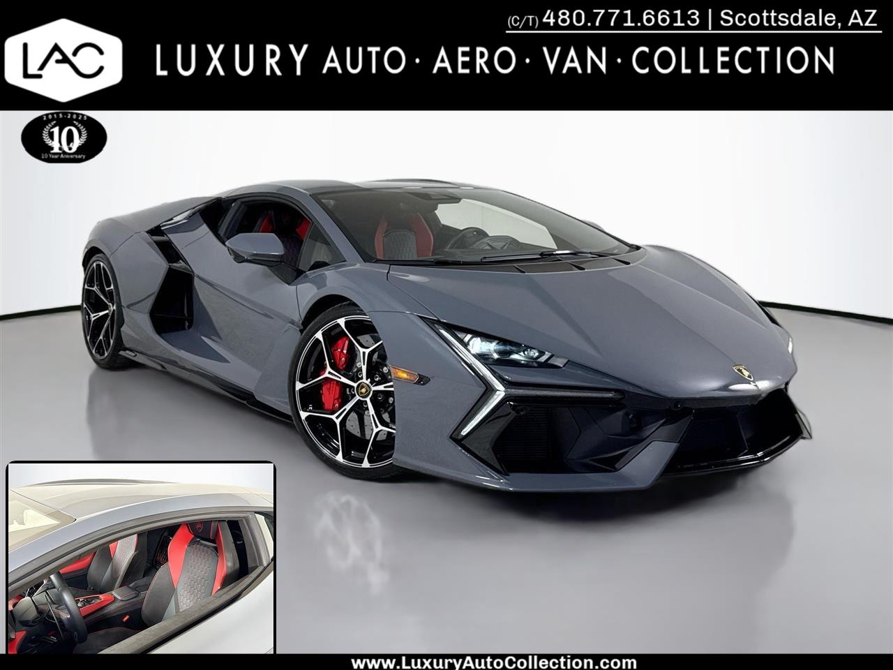 Grigio Telesto Metallic 2024 Lamborghini Revuelto AWD Coupe All-Wheel Drive Automatic