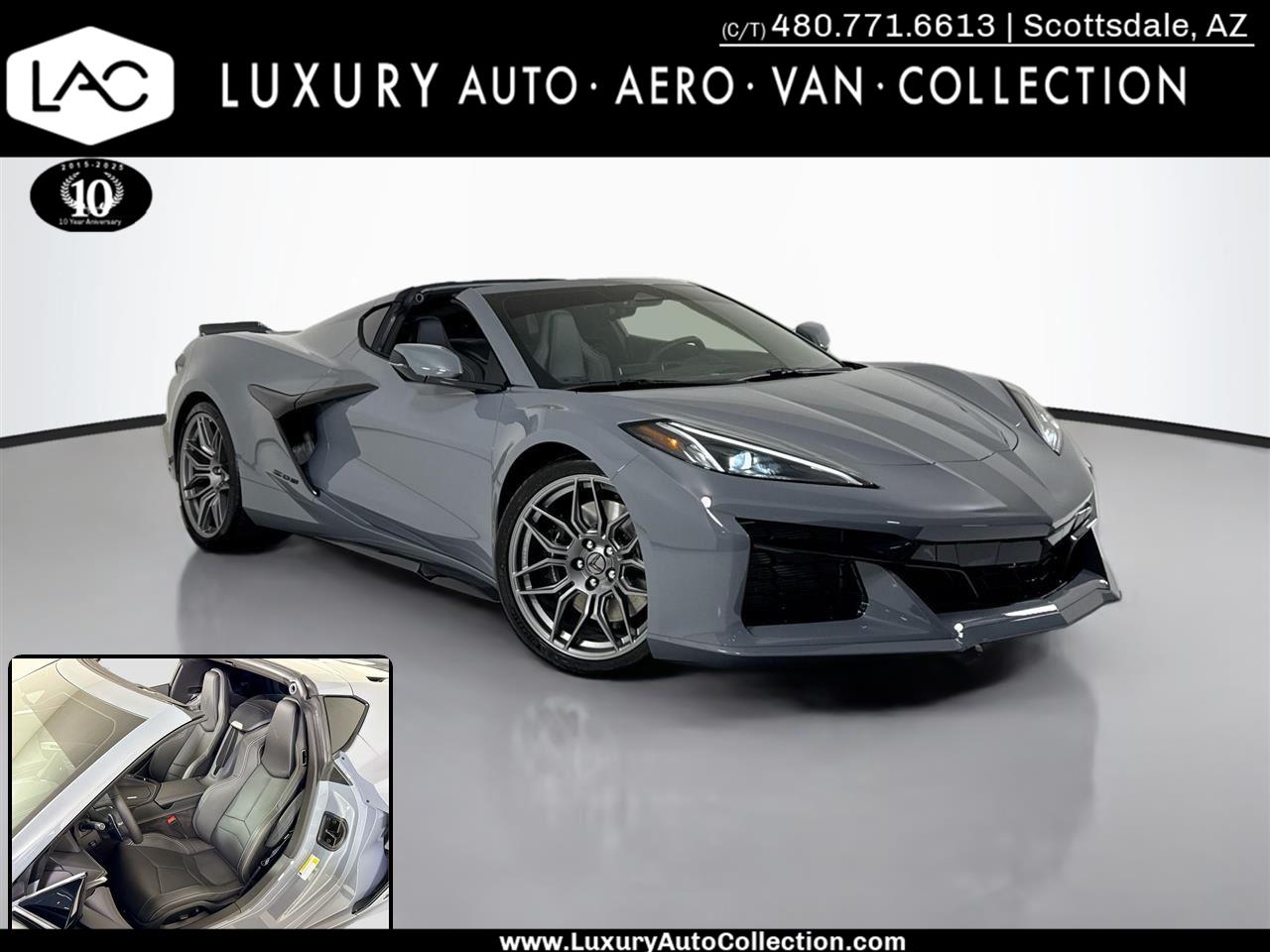 Sea Wolf Gray Tricoat 2025 Chevrolet Corvette Z06 1LZ Coupe RWD Coupe Rear-Wheel Drive 8-Speed Dual Clutch