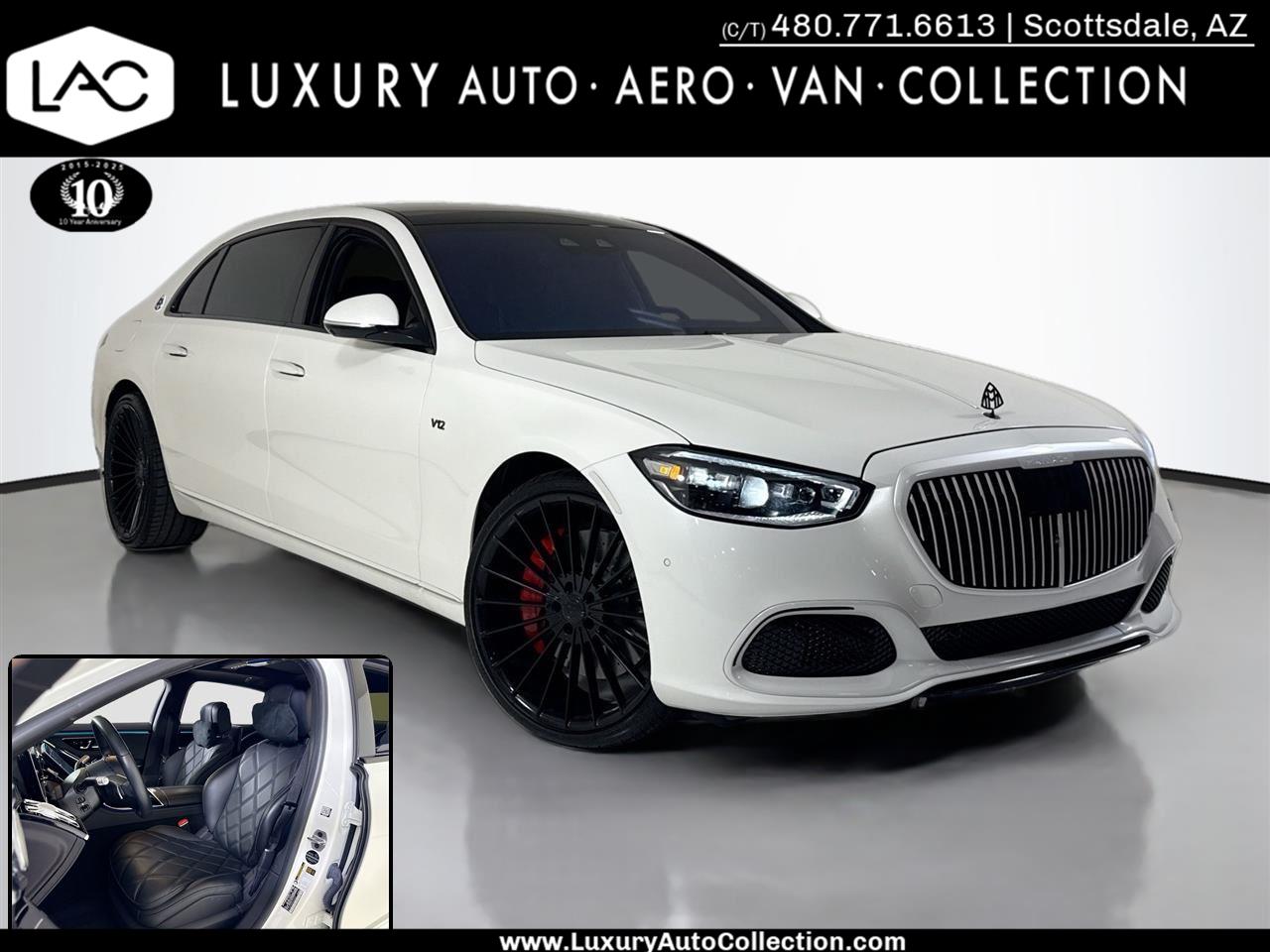 MANUFAKTUR Diamond White 2023 Mercedes-Benz S-Class Maybach S 680 4MATIC AWD Sedan All-Wheel Drive Automatic