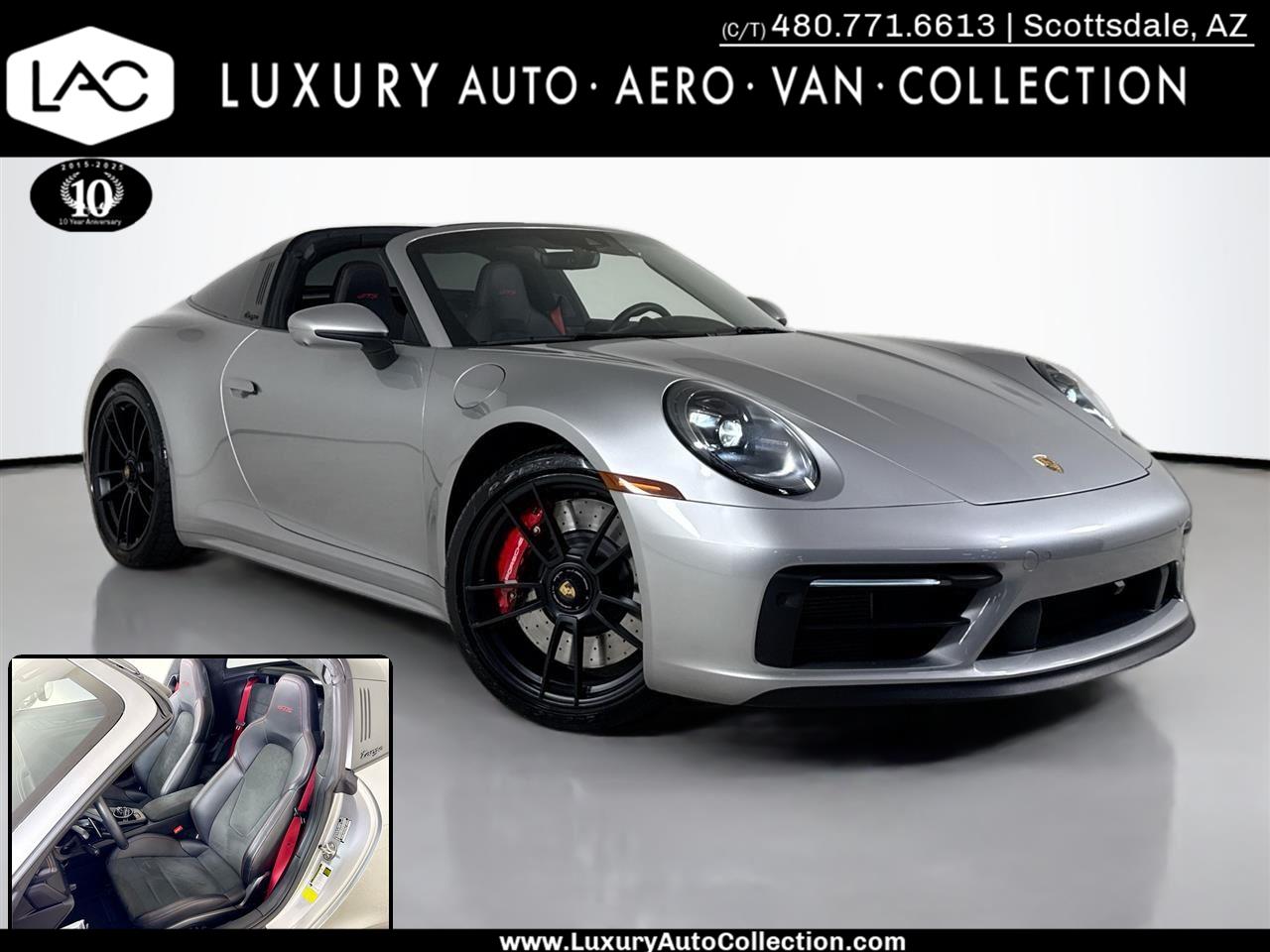 GT Silver Metallic 2023 Porsche 911 Targa 4 GTS Cabriolet AWD Convertible All-Wheel Drive 8-Speed Automatic
