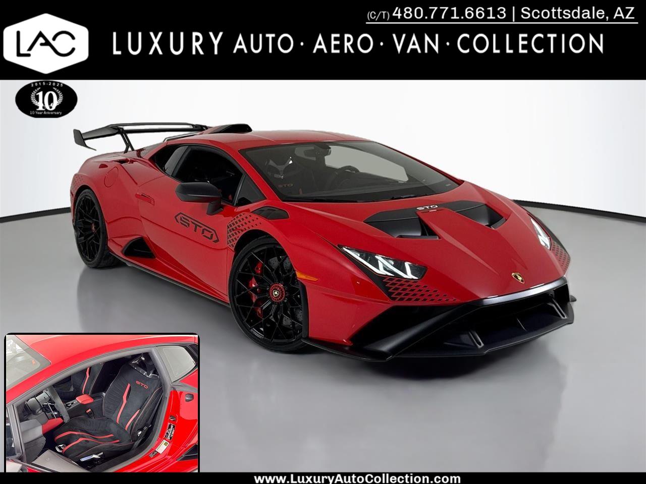 Rosso Mars Metallic 2022 Lamborghini Huracan LP 640-4 STO Coupe RWD Coupe Rear-Wheel Drive Automatic
