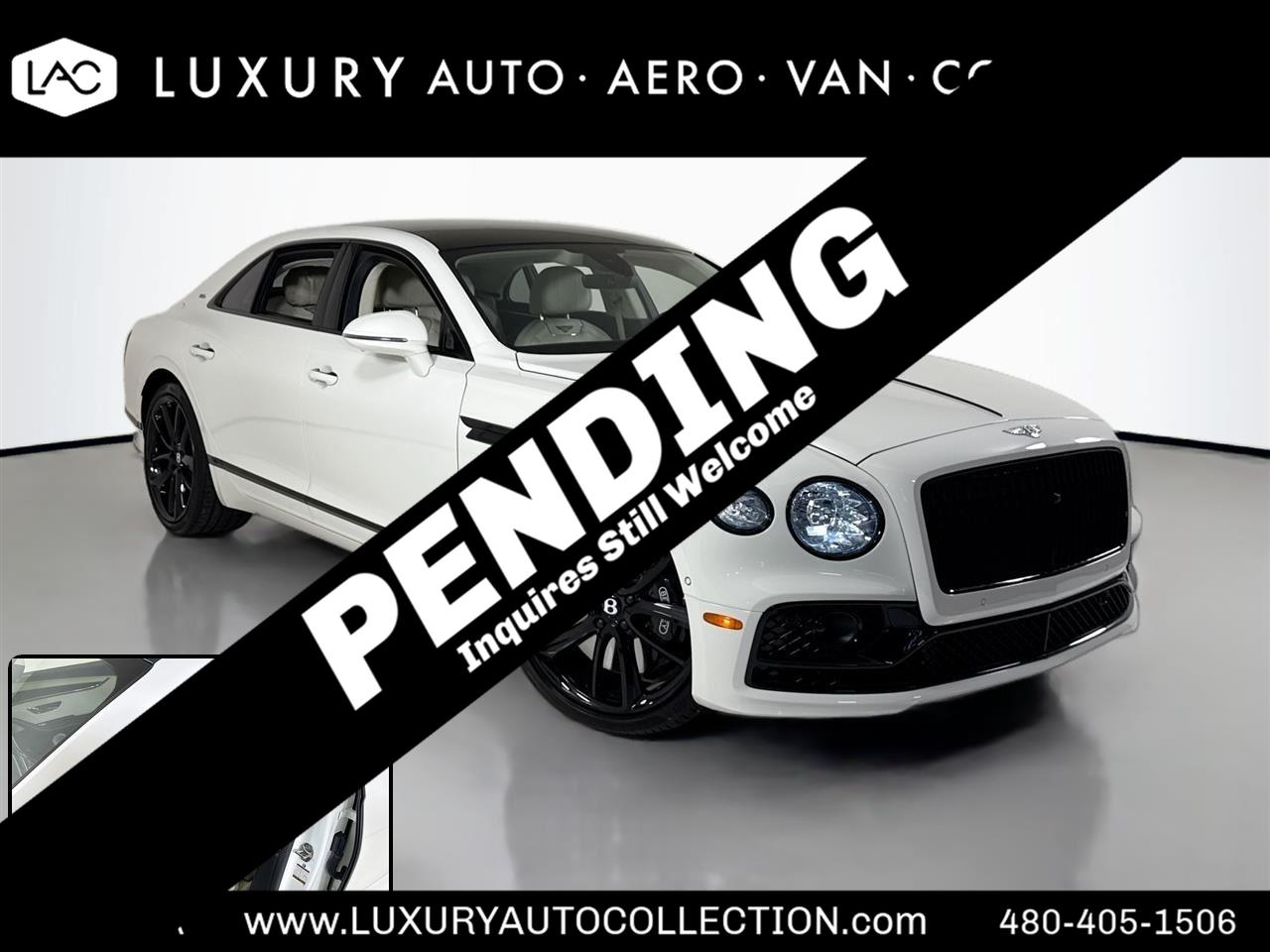 Glacier White 2024 Bentley Flying Spur V8 AWD Sedan All-Wheel Drive Automatic