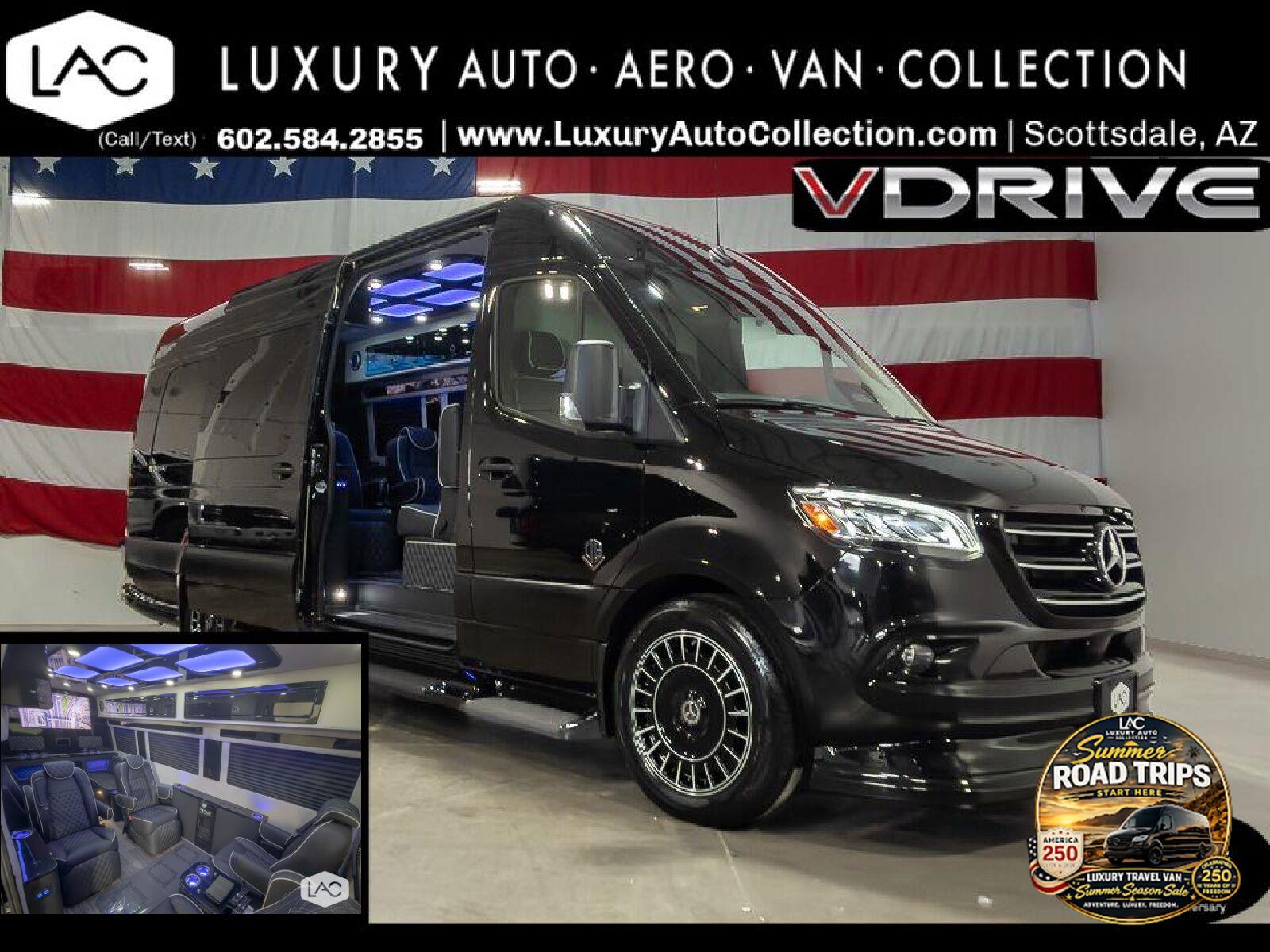 Black 2025 Mercedes-Benz Sprinter Cargo Van Rear-Wheel Drive Automatic