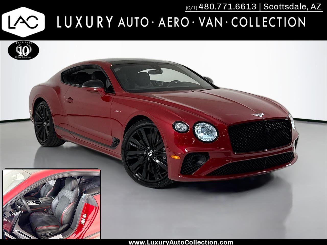 Dragon Red II Metallic 2022 Bentley Continental GT Speed AWD Coupe All-Wheel Drive Automatic