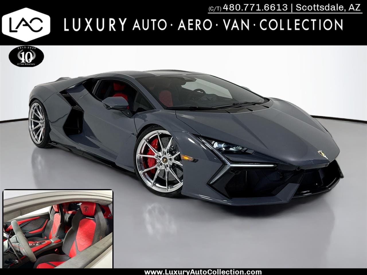 Grigio Telesto Metallic 2025 Lamborghini Revuelto AWD Coupe All-Wheel Drive Automatic