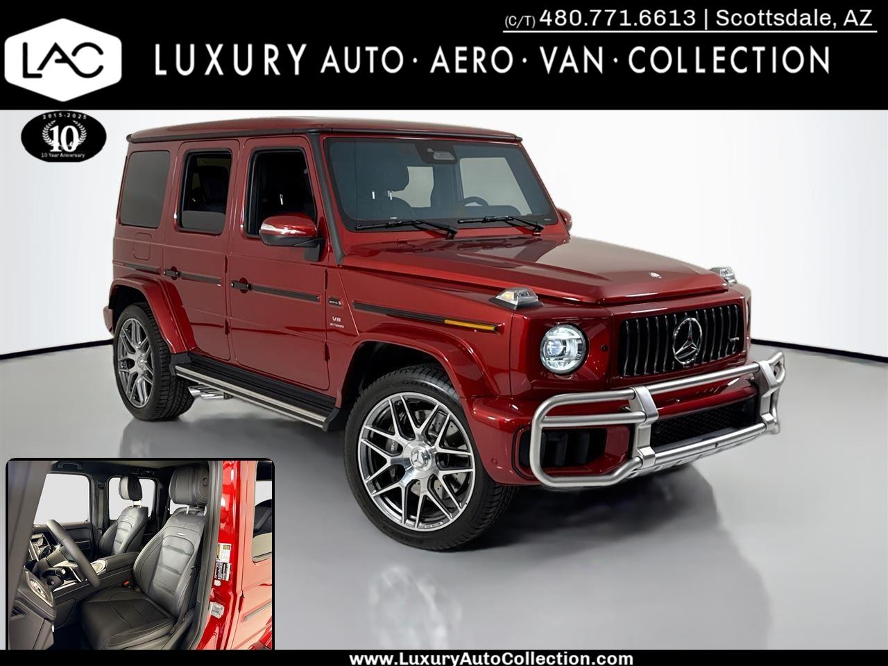 MANUFAKTUR Cardinal Red Metallic 2025 Mercedes-Benz G-Class AMG G 63 4MATIC SUV / Crossover All-Wheel Drive Automatic