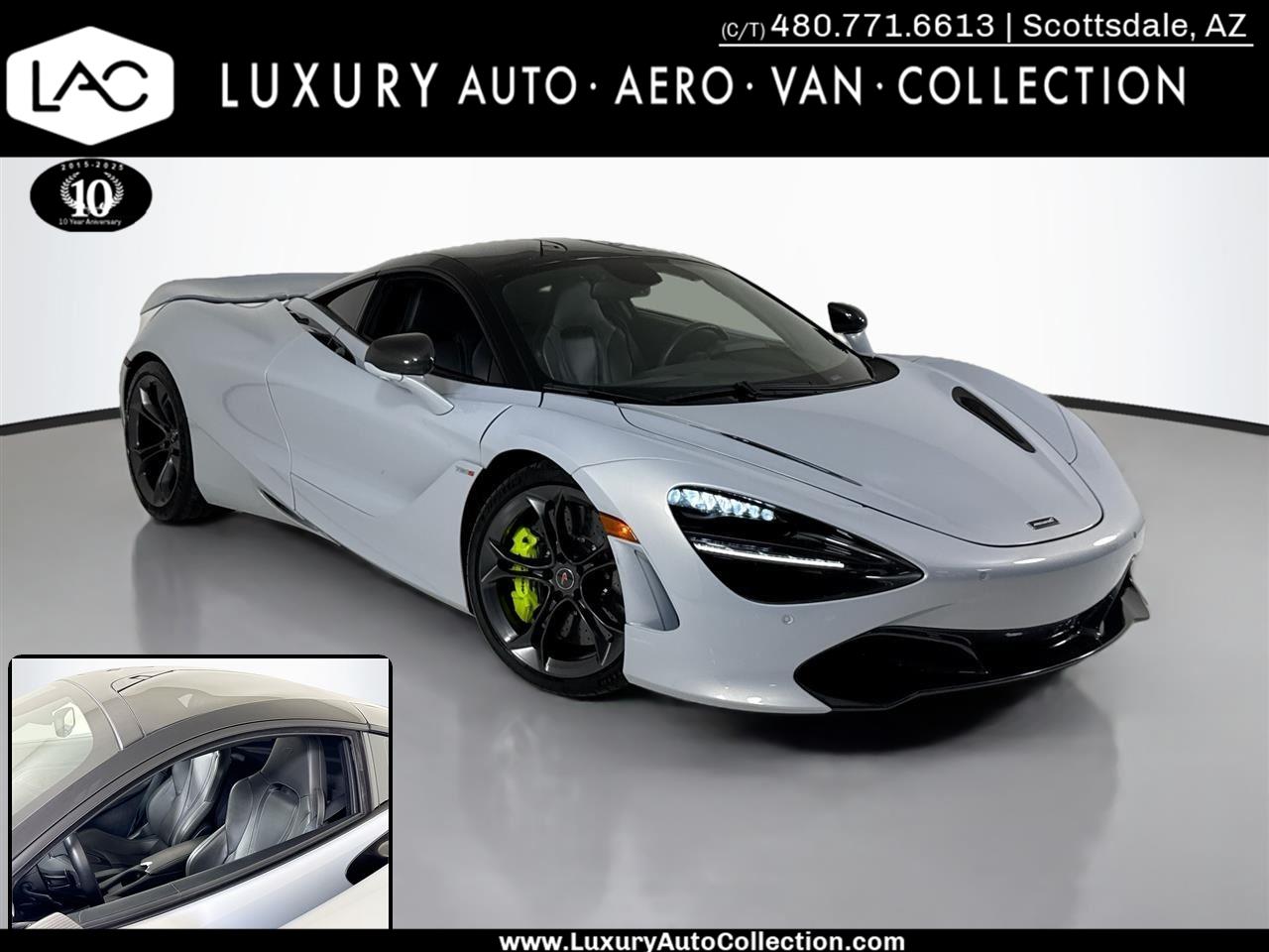 Glacier White 2018 McLaren 720S Luxury RWD Coupe Rear-Wheel Drive Automatic