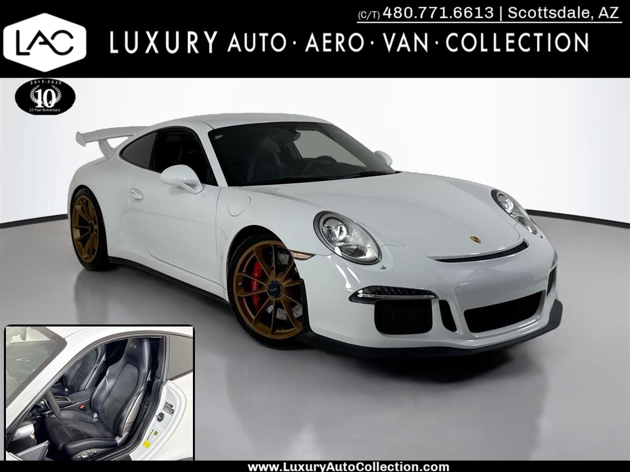 White 2015 Porsche 911 GT3 Coupe RWD Coupe Rear-Wheel Drive Automatic