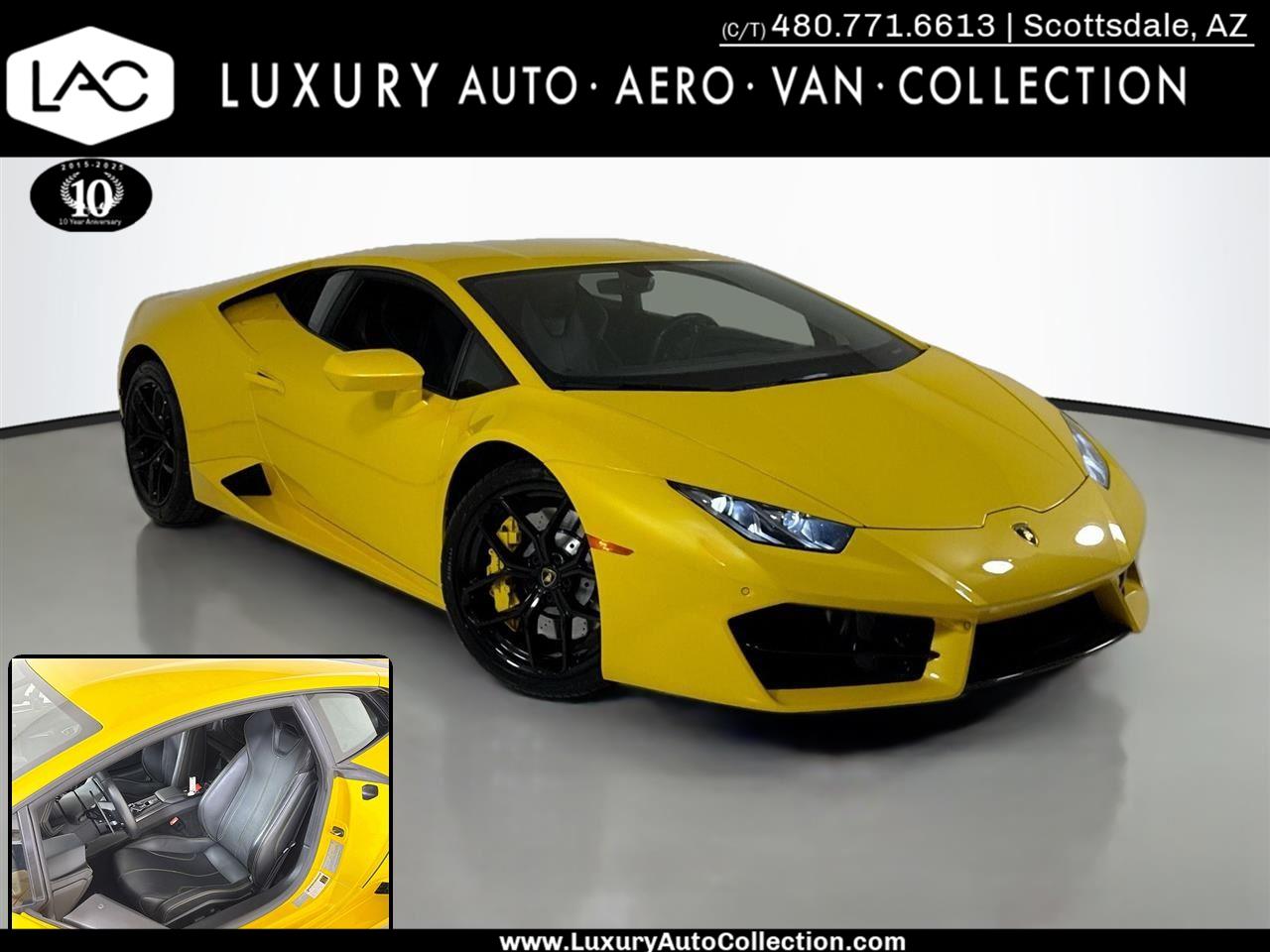 Giallo Inti Pearl Effect 2018 Lamborghini Huracan LP 580-2 Coupe RWD Coupe Rear-Wheel Drive Automatic