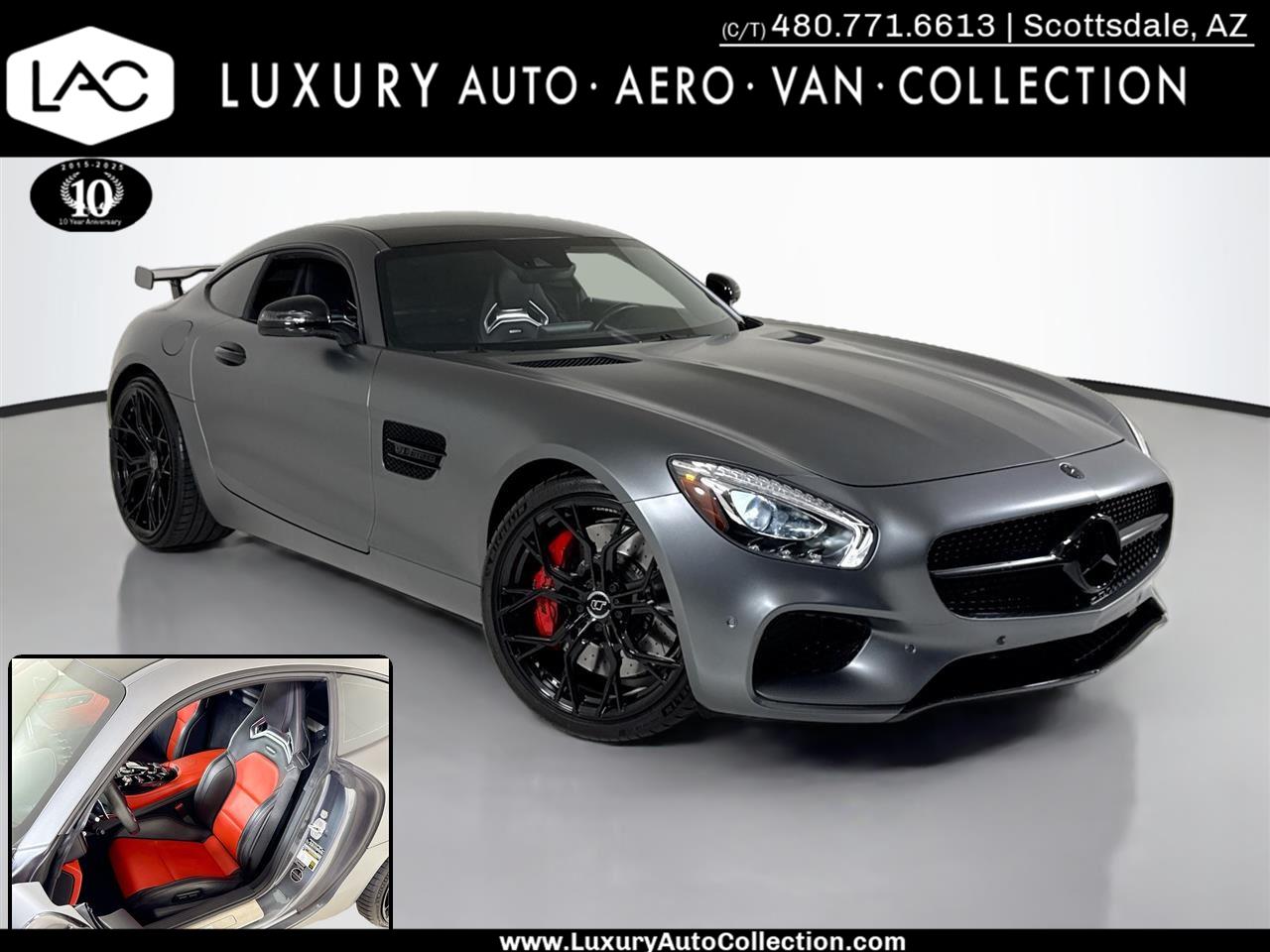 Gray (designo Magno Selenite Grey) 2016 Mercedes-Benz AMG GT S Coupe Rear-Wheel Drive Automatic