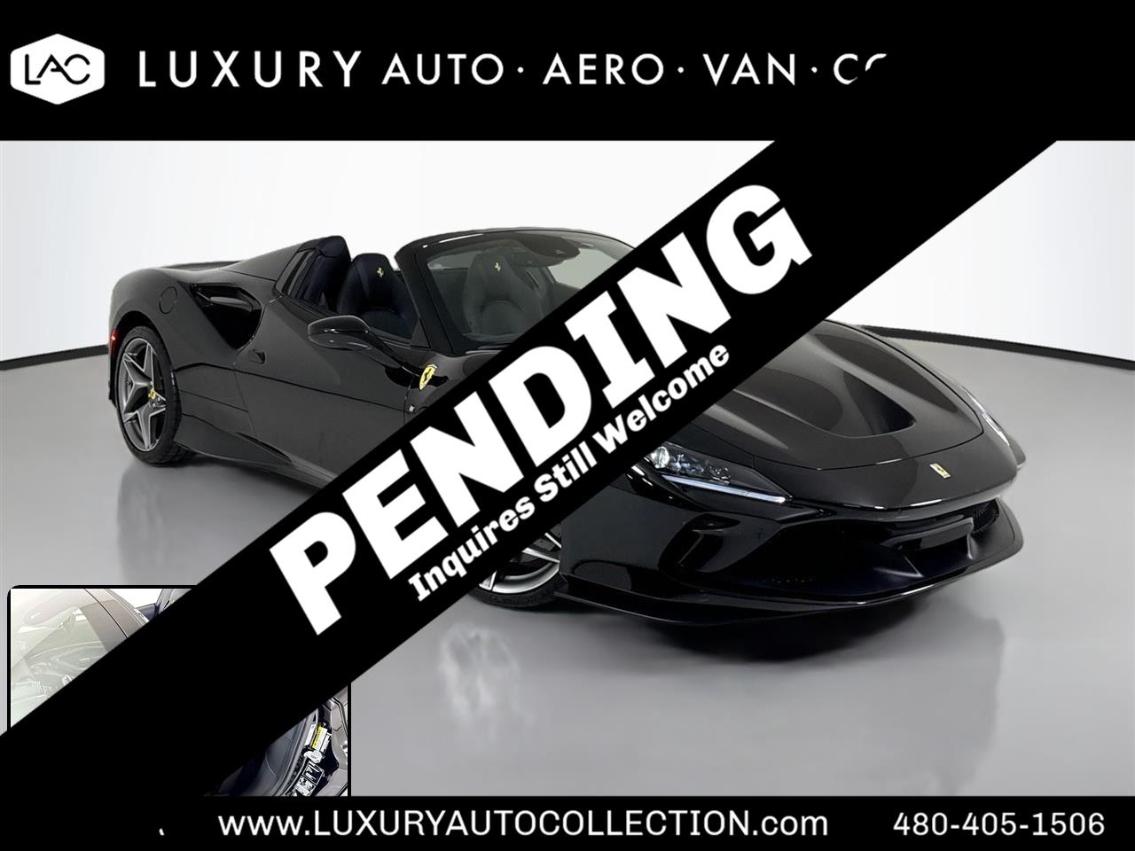 2023 Ferrari F8 Spider RWD Convertible Rear-Wheel Drive Automatic