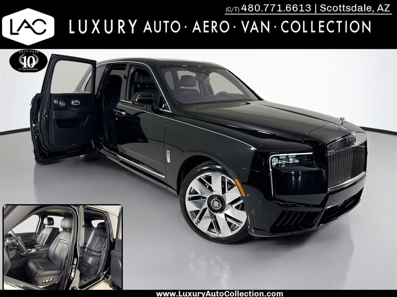 Black 2025 Rolls-Royce Cullinan AWD SUV / Crossover All-Wheel Drive Automatic