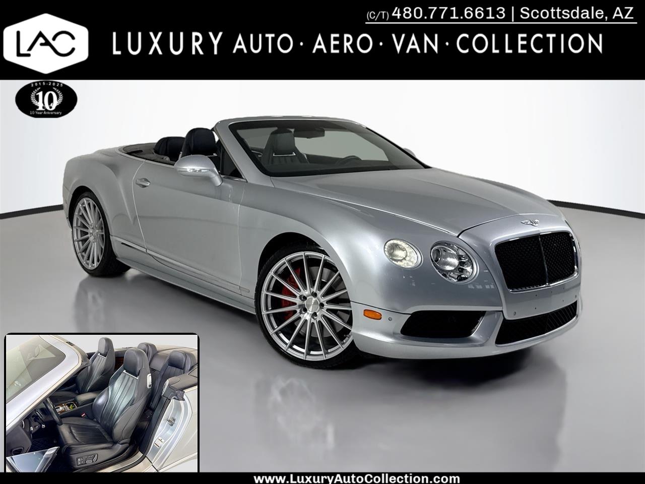 Dark Gray Satin 2013 Bentley Continental GTC V8 AWD Convertible All-Wheel Drive Automatic