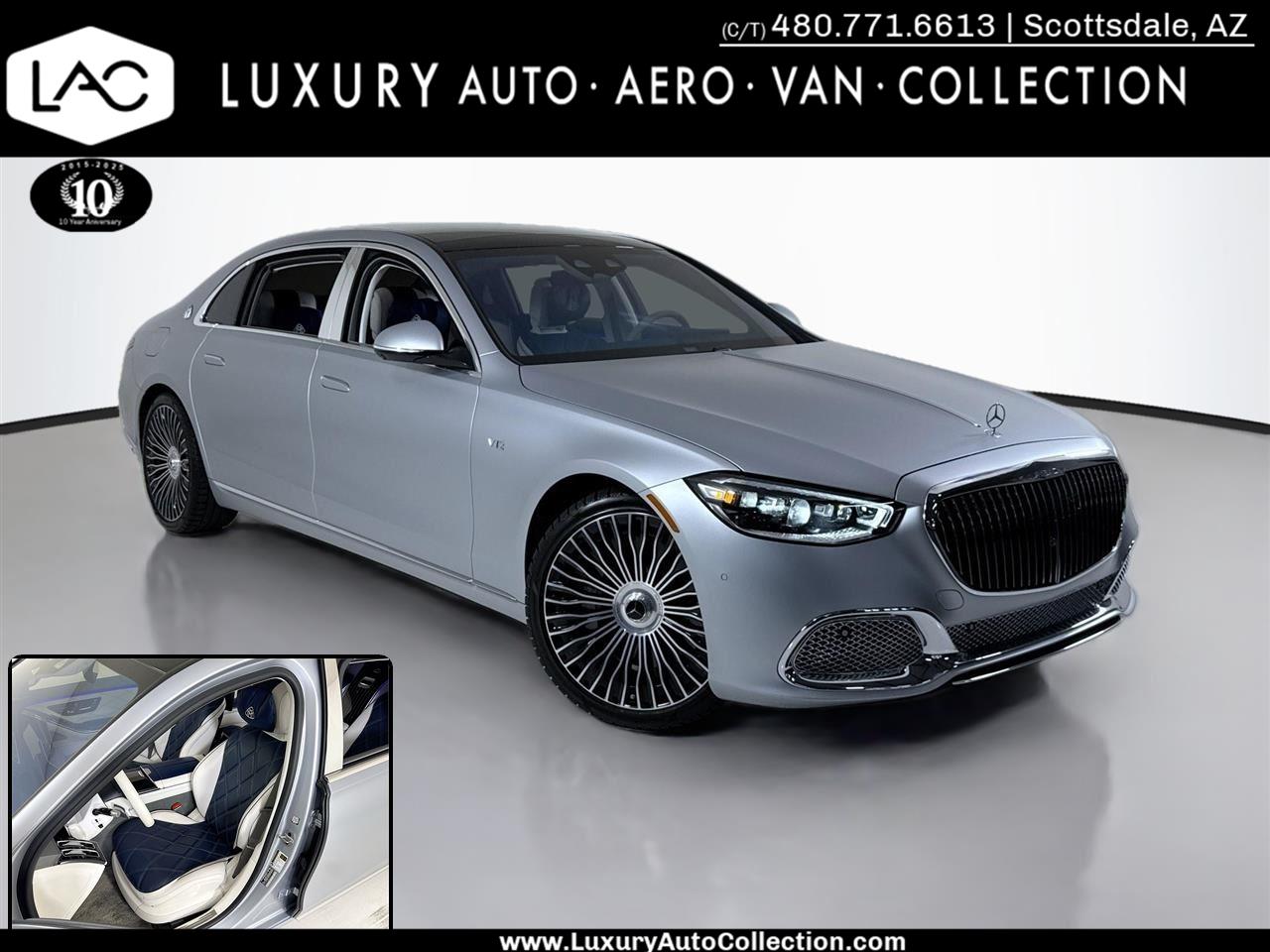 Gray (MANUFAKTUR Selenite Grey Magno) 2024 Mercedes-Benz S-Class Maybach S 680 4MATIC Sedan All-Wheel Drive Automatic