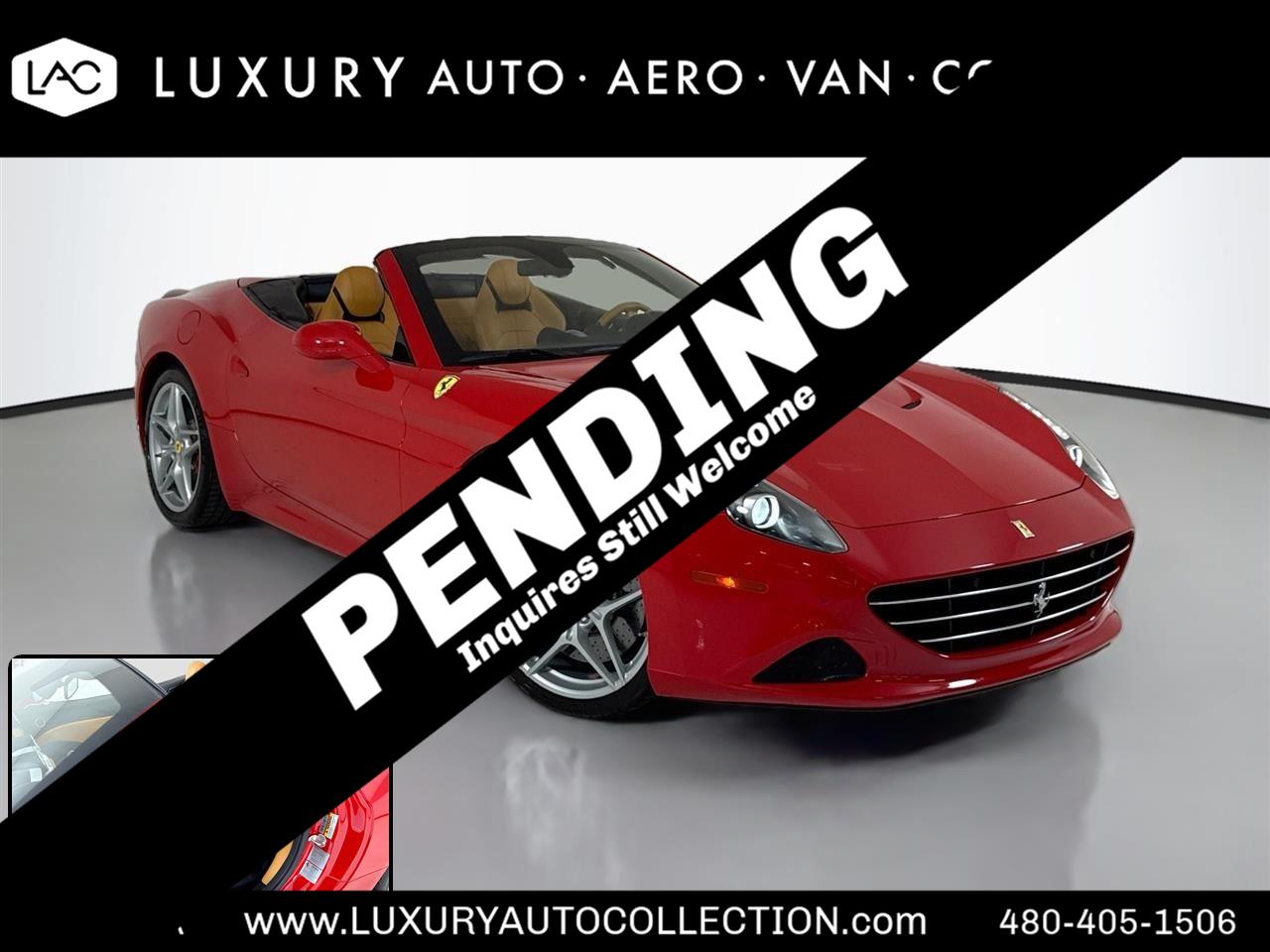 Rosso California 2016 Ferrari California T Roadster Convertible Rear-Wheel Drive Automatic