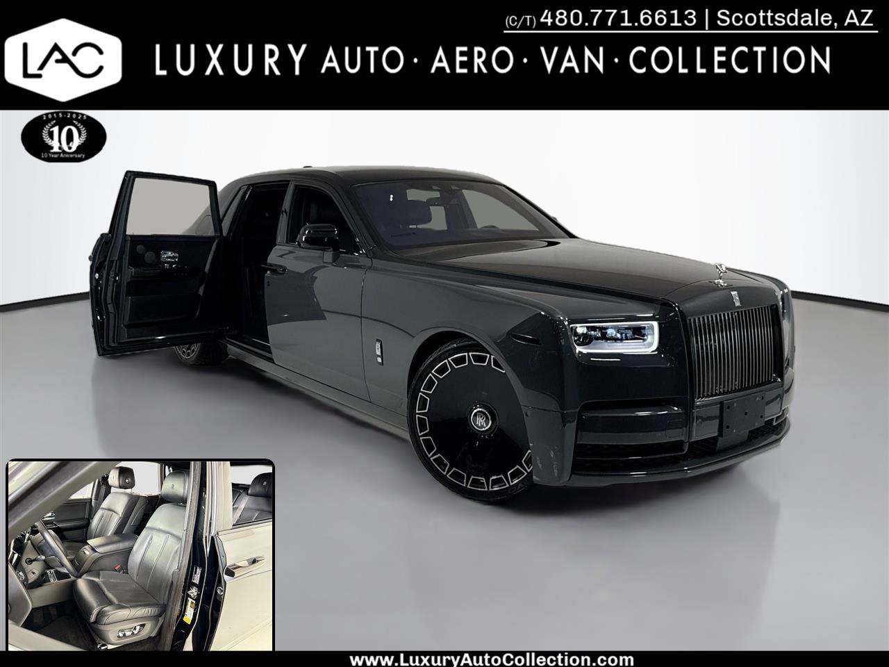 Gray (Arctic GRey Wrap) 2019 Rolls-Royce Phantom RWD Sedan Rear-Wheel Drive Automatic