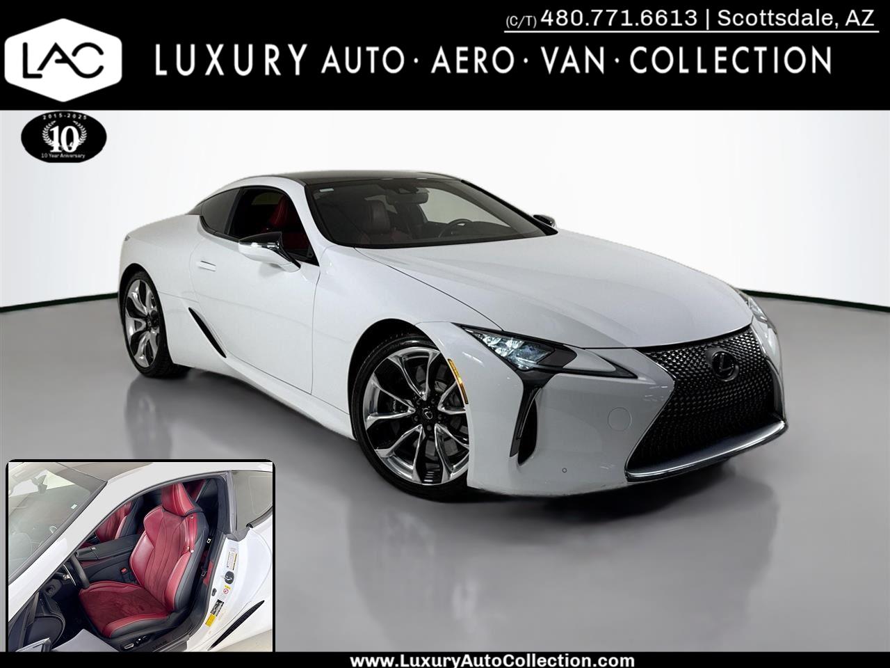 Ultra White 2018 Lexus LC 500 RWD Coupe Rear-Wheel Drive Automatic