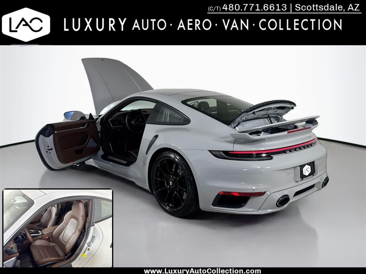 Chalk 2024 Porsche 911 Turbo S Coupe AWD Coupe All-Wheel Drive Automatic