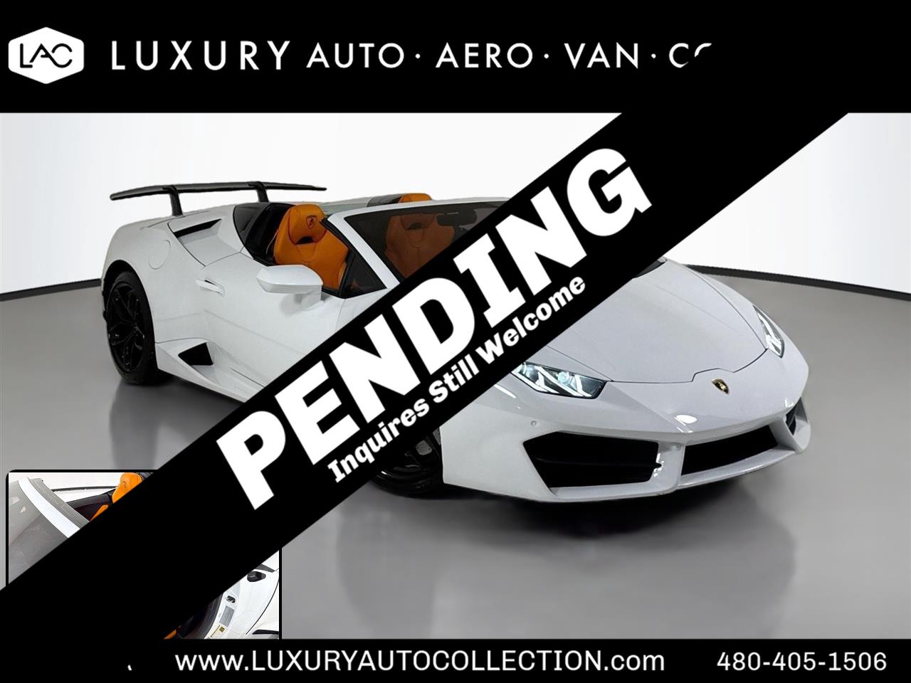 2019 Lamborghini Huracan LP 580-2 Spyder Convertible RWD