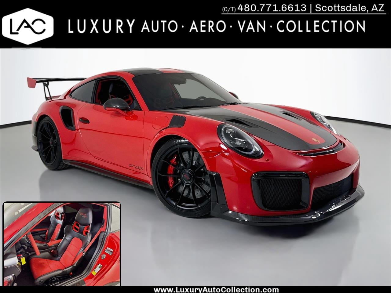 Guards Red 2018 Porsche 911 Coupe Rear-Wheel Drive Automatic