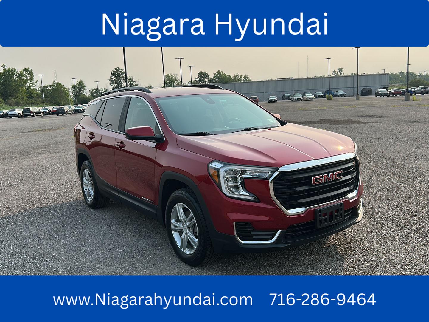 Volcanic Red Tintcoat 2023 GMC Terrain SUV / Crossover All-Wheel Drive 9-Speed Automatic Overdrive