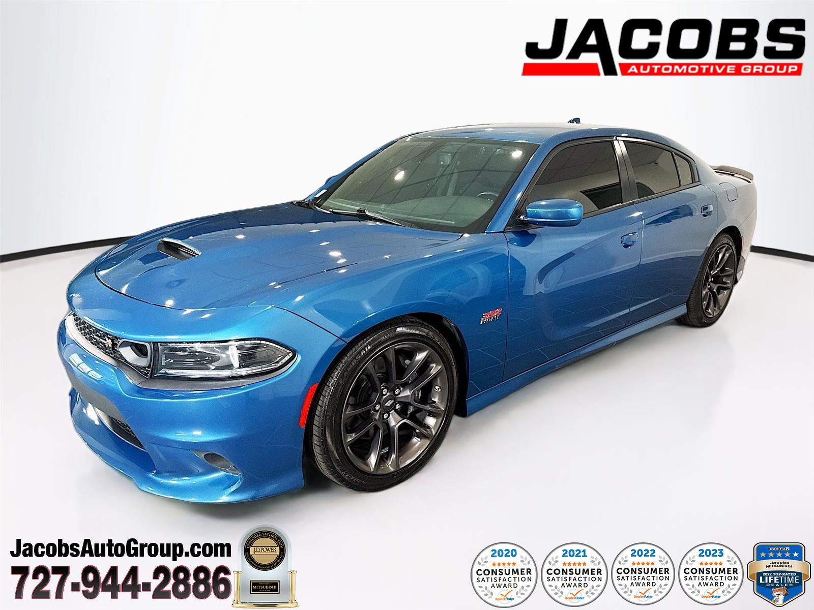 Blue (Frostbite) 2022 Dodge Charger Scat Pack RWD Sedan Rear-Wheel Drive 8-Speed Automatic