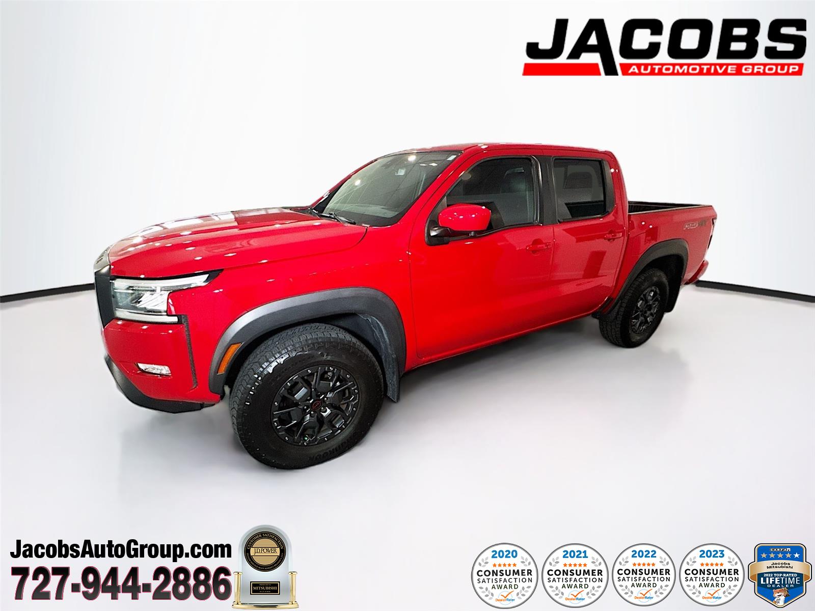 Red Alert 2024 Nissan Frontier PRO-4X Crew Cab 4WD Pickup Truck Four-Wheel Drive Automatic