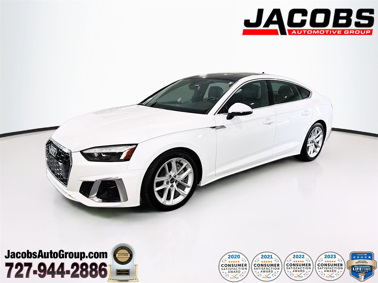 Arkona White 2024 Audi A5 Sportback Sedan All-Wheel Drive Automatic