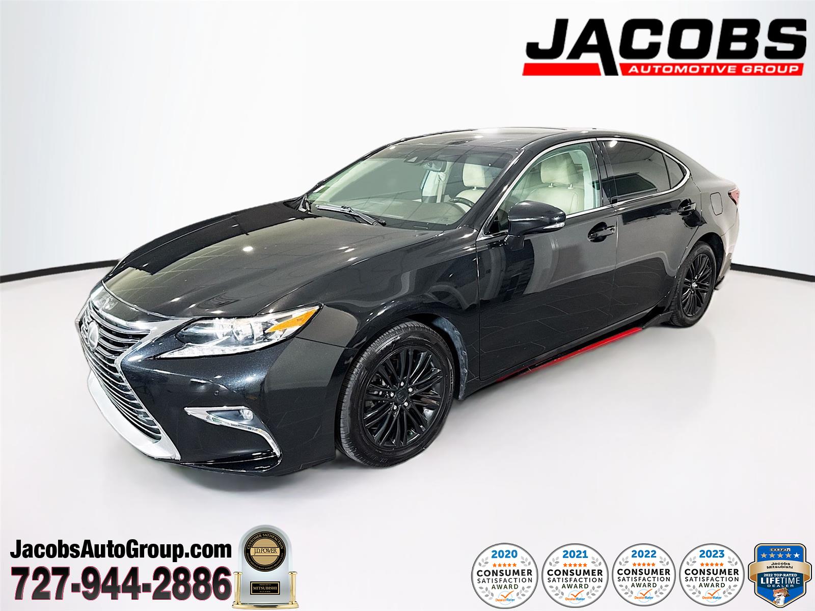 Black (Caviar) 2017 Lexus ES 350 FWD Sedan Front-Wheel Drive Automatic