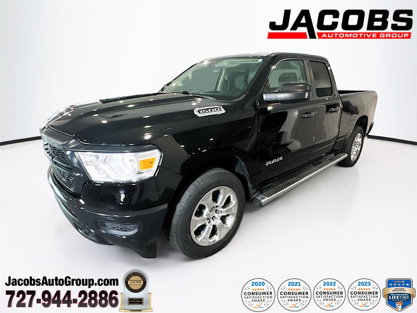 Diamond Black Crystal Pearlcoat 2020 RAM 1500 Pickup Truck 4X2 8-Speed Automatic