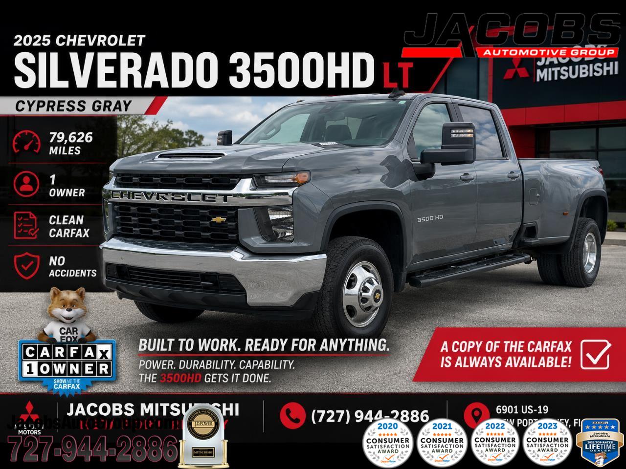 Cypress Gray 2025 Chevrolet Silverado 3500HD Pickup Truck Four-Wheel Drive Automatic