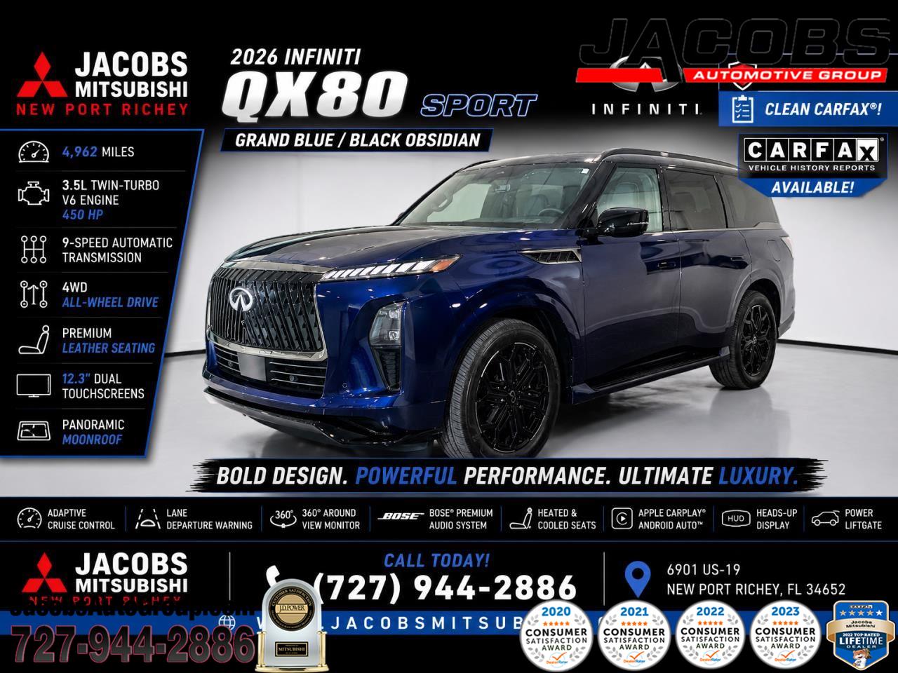 Grand Blue/Black Obsidian 2026 INFINITI QX80 SUV / Crossover All-Wheel Drive Automatic
