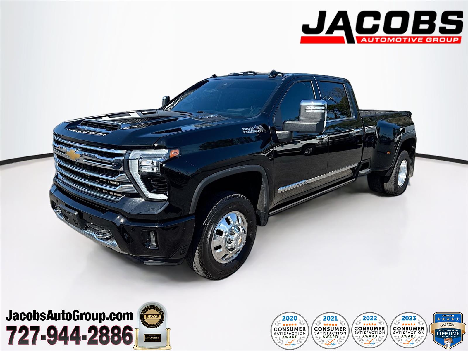 Black 2024 Chevrolet Silverado 3500HD High Country Crew Cab 4WD Pickup Truck Four-Wheel Drive Automatic