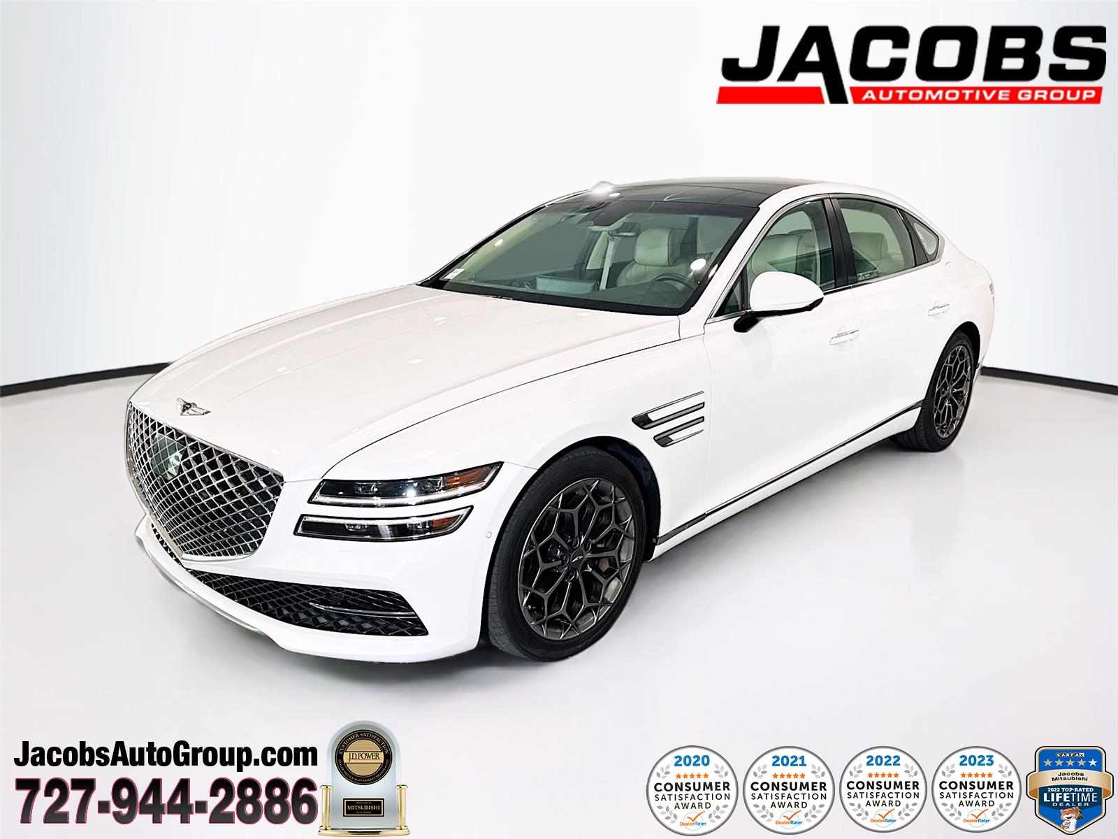 Uyuni White 2021 Genesis G80 2.5T RWD Sedan Rear-Wheel Drive Automatic