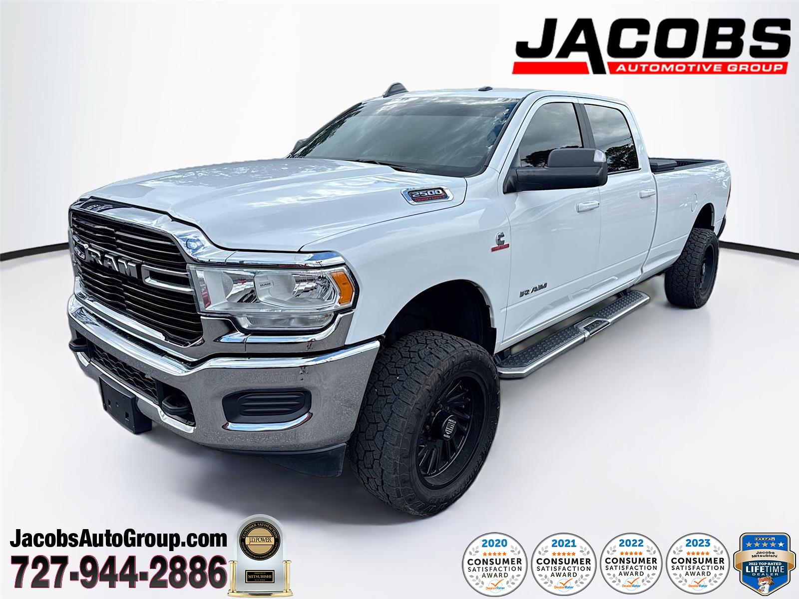 Bright White Clearcoat 2021 RAM 2500 Big Horn Crew Cab LB 4WD Pickup Truck Four-Wheel Drive 6-Speed Automatic