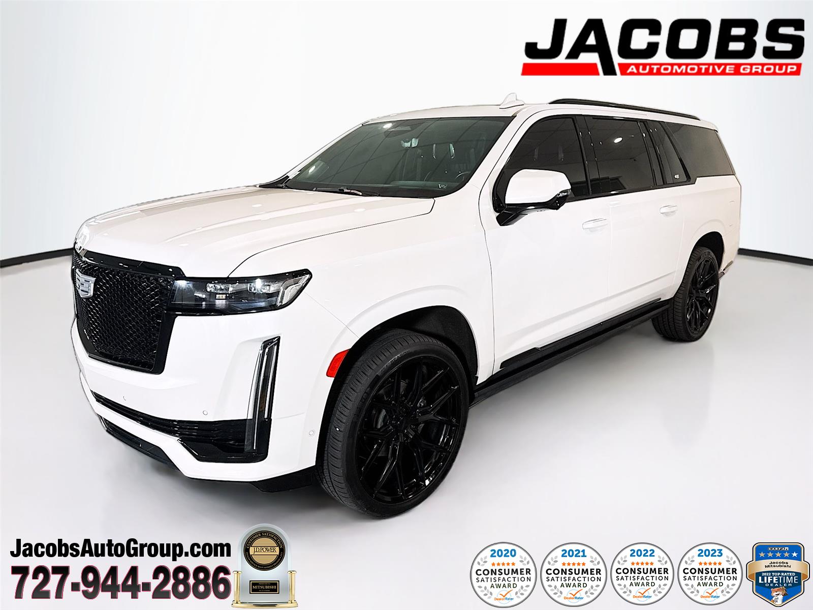 Crystal White Tricoat 2023 Cadillac Escalade ESV SUV / Crossover Four-Wheel Drive Automatic