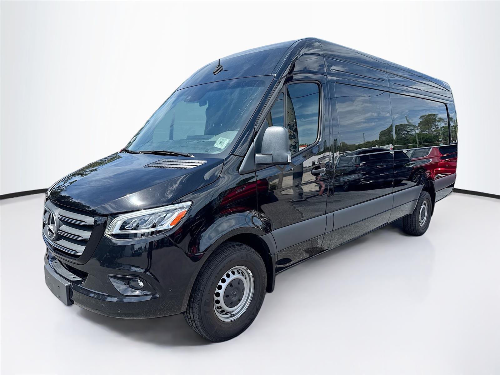 Obsidian Black Metallic 2024 Mercedes-Benz Sprinter Cargo 2500 170 High Roof Extended RWD Van Rear-Wheel Drive Automatic