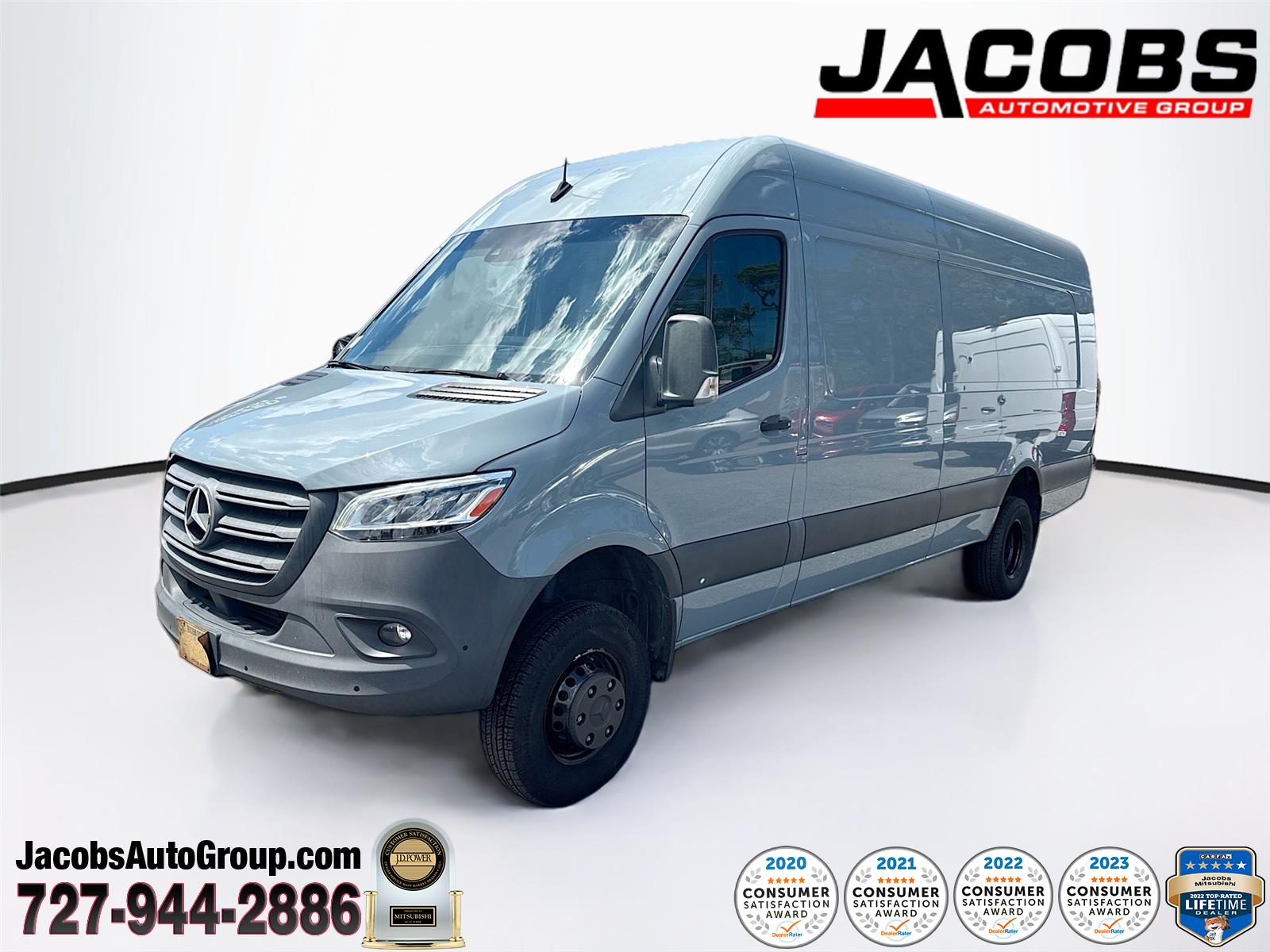 Blue Grey 2024 Mercedes-Benz Sprinter Cargo Van All-Wheel Drive Automatic